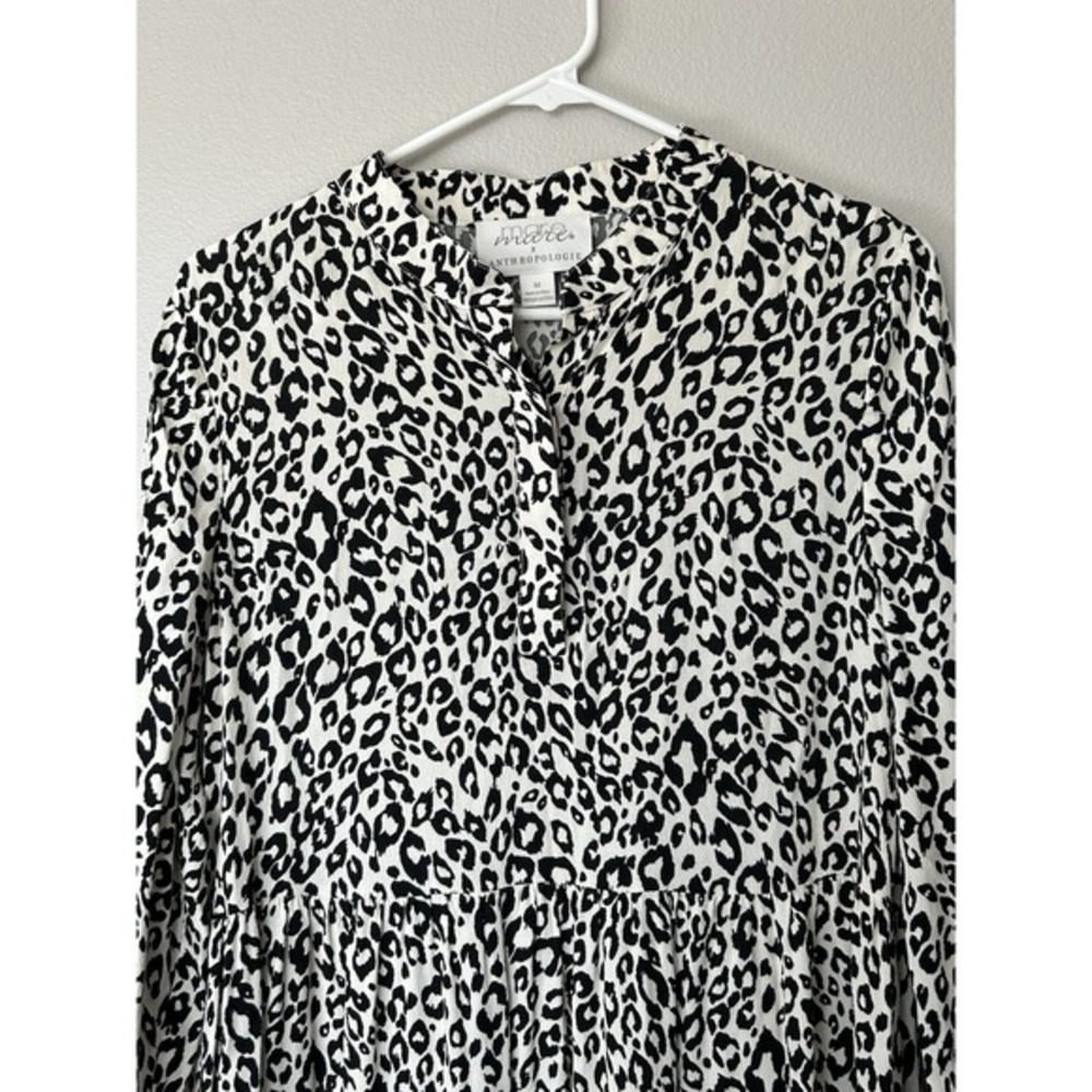 Anthropologie Mare Mare White LYNDA Leopard Print Maxi Dress Medium - Picture 7 of 11